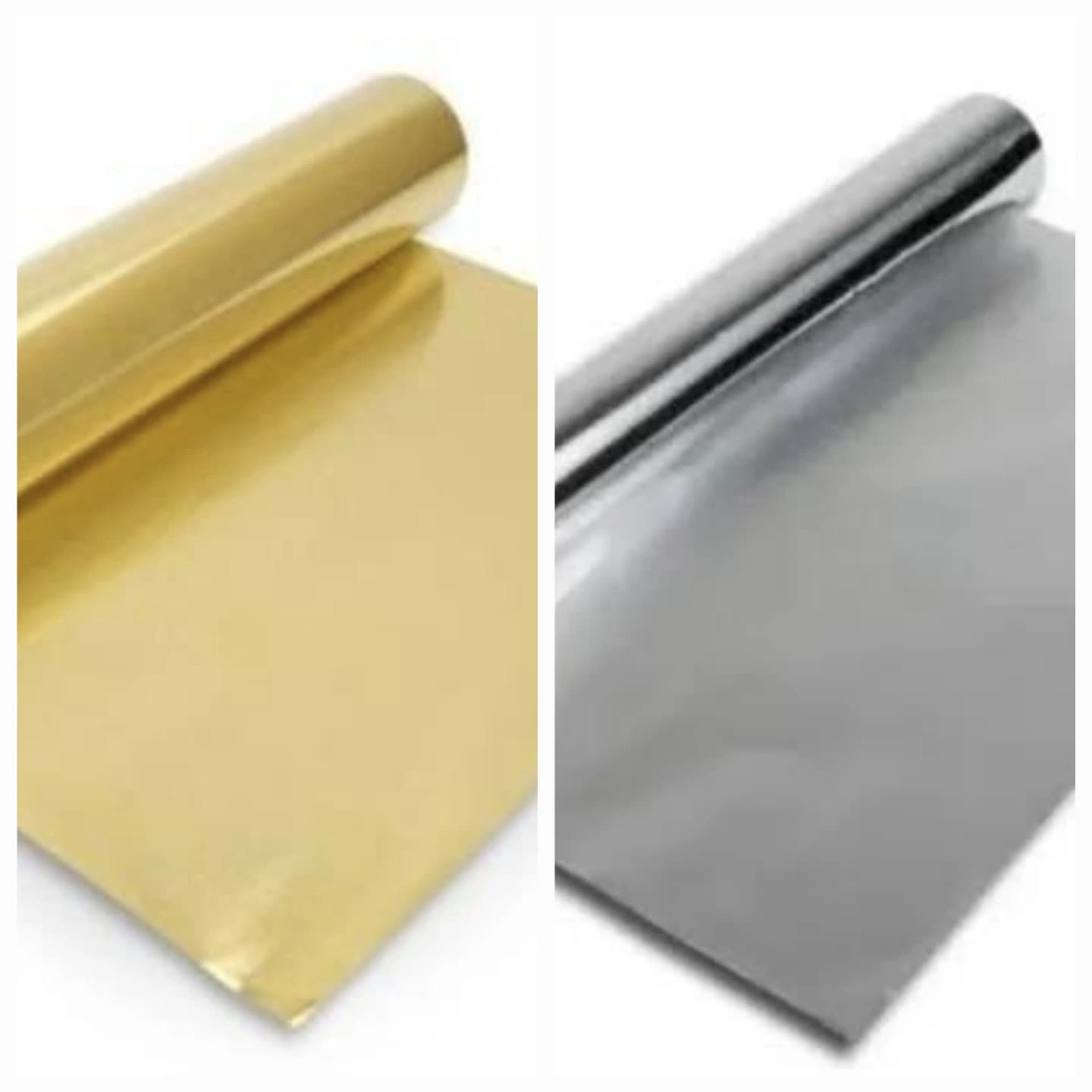 Papel Aluminio para Repujado Dorado y Plateado