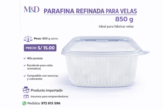 🕯️ Parafina Refinada para Velas – 850 g