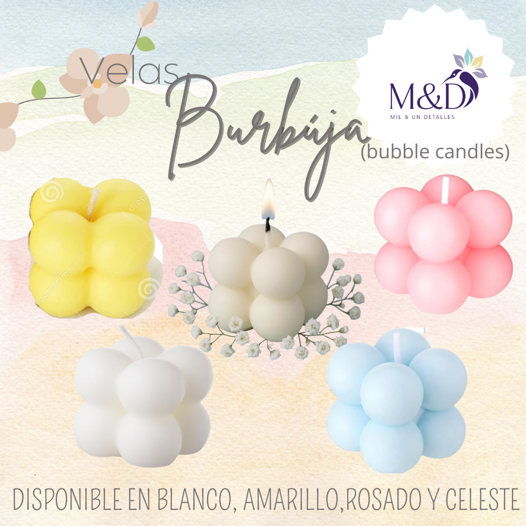VELAS BURBUJA PAQUETE X 25 UNIDADES