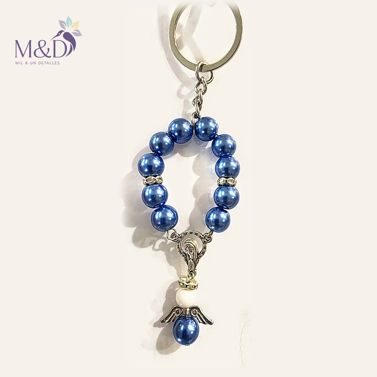 Denario con Virgen Azul con angelito | Mil y un Detalles