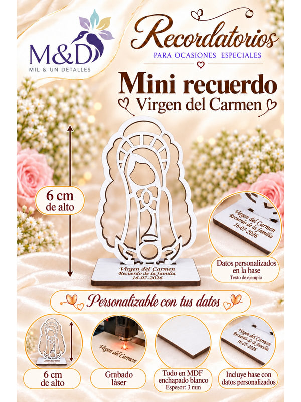 Mini recuerdo Virgen del Carmen 6 cm