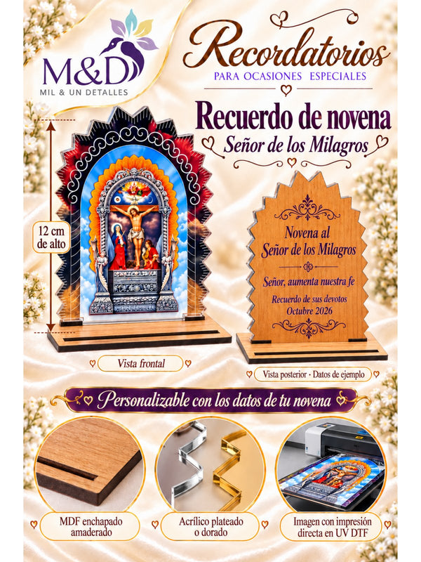 Recuerdo de novena Señor de los Milagros (con imagen)