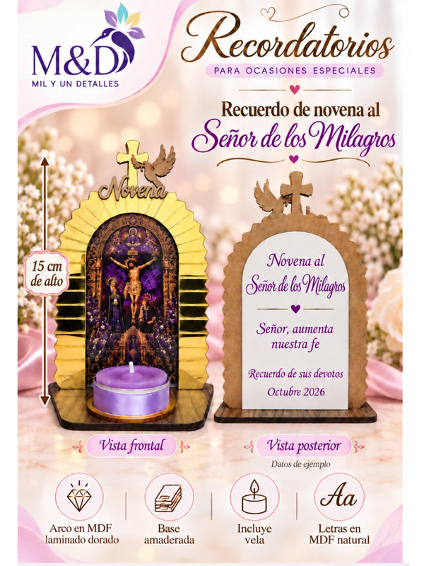 Recuerdo de novena al Señor de los Milagros