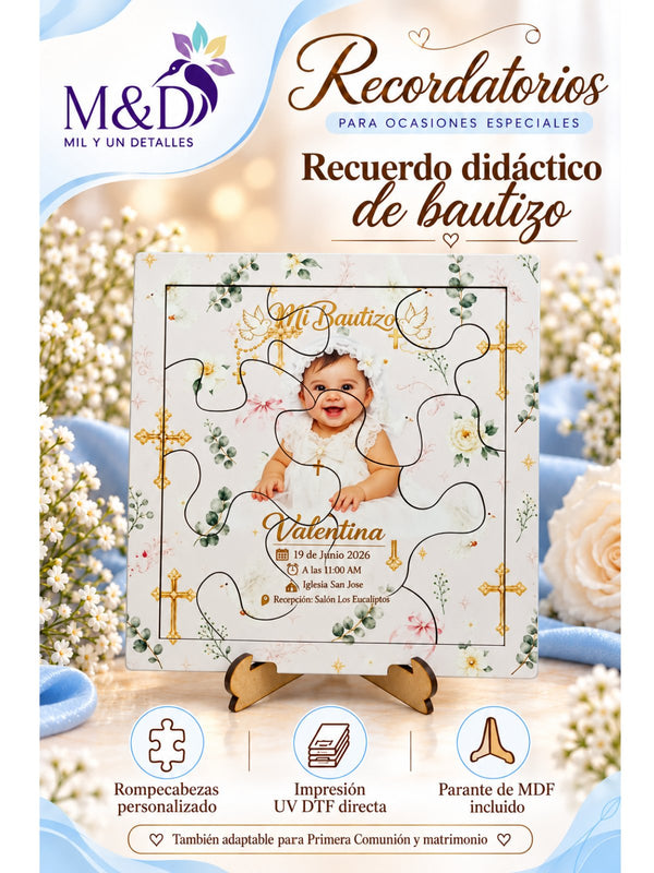 Recuerdo didáctico de bautizo