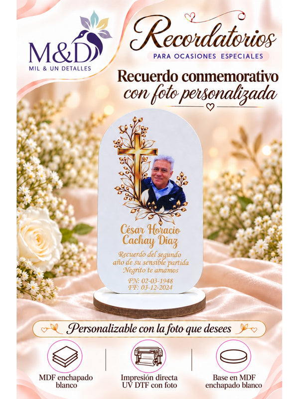 Recuerdo conmemorativo con foto personalizada