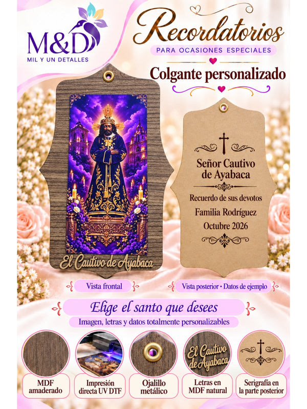 Colgante personalizado religioso