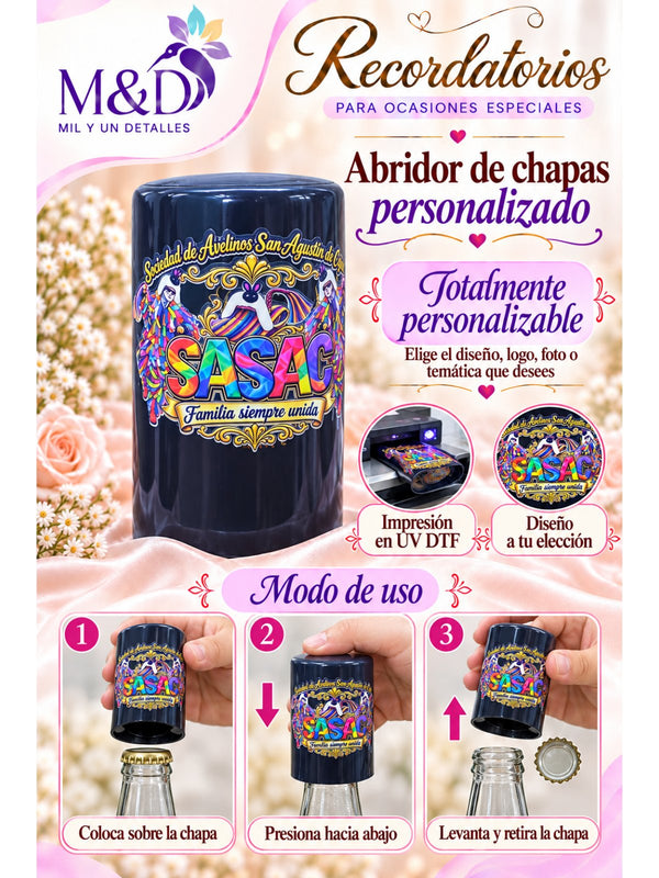Abridor de chapas personalizado