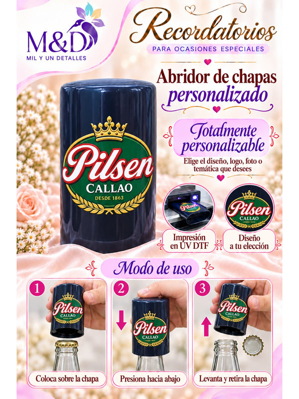 Abridor de chapas personalizado (modelo cerveza)