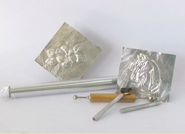 Papel Aluminio para Repujado Dorado y Plateado
