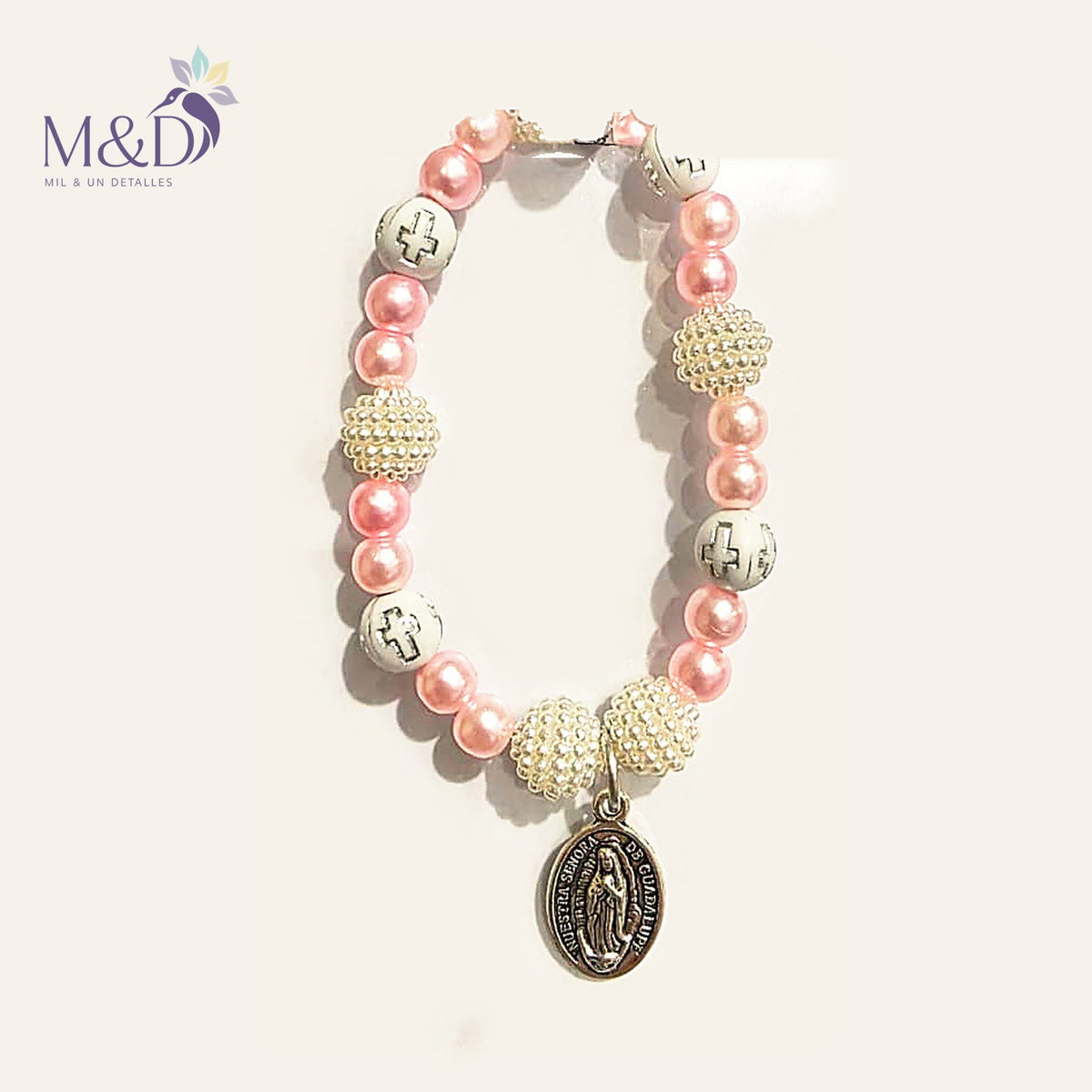 Pulsera de Perlas Virgen de Guadalupe | Mil y un Detalles